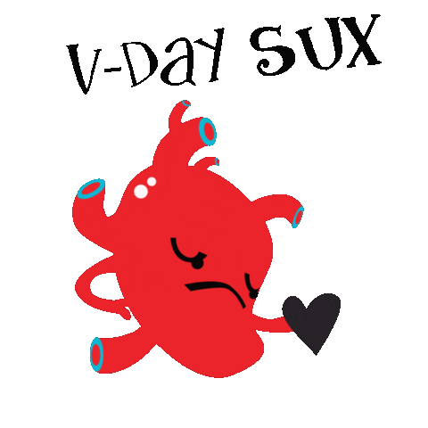 Sad Valentines Day Sticker by I Heart Guts