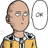 One Punch Man Ok Sticker