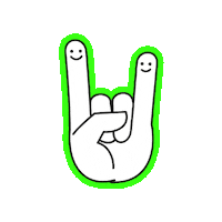 SoyLemmon rock hand yass mano Sticker