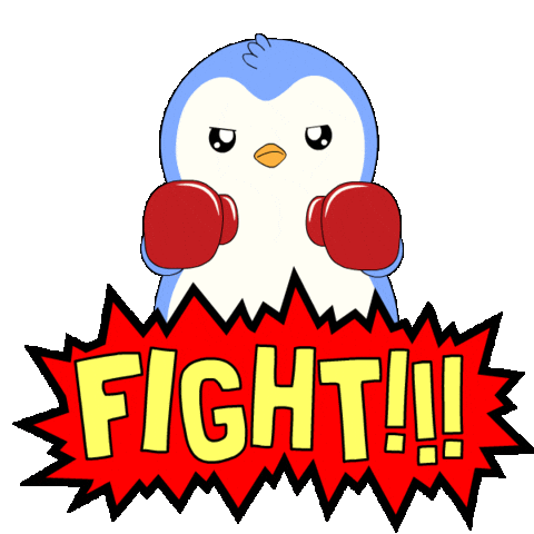 Fight Fighting Sticker by Pudgy Penguins