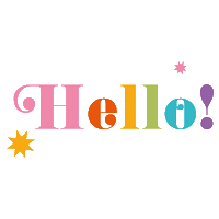 Rainbow Hello Sticker