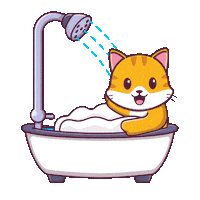 Bathing Miss You Sticker by CATECOIN