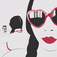 xavieralopez white red woman black GIF