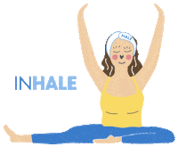 Inhale Exhale Relax Sticker by Think Hale