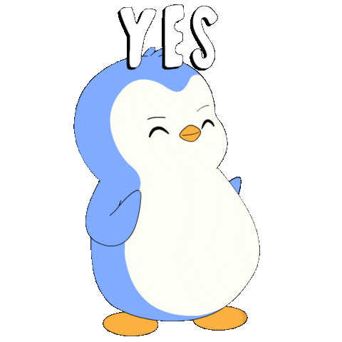 Lets Go Yes Sticker by Pudgy Penguins
