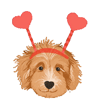 Puppy Love Goldendoodle Sticker by Beachy Pups
