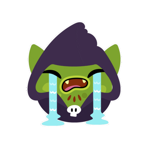 Smashlings omg crying monster upset Sticker