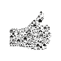 Houses Thumbs Up Sticker by royallepageurban