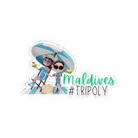 Maldives Sticker by Tripoly
