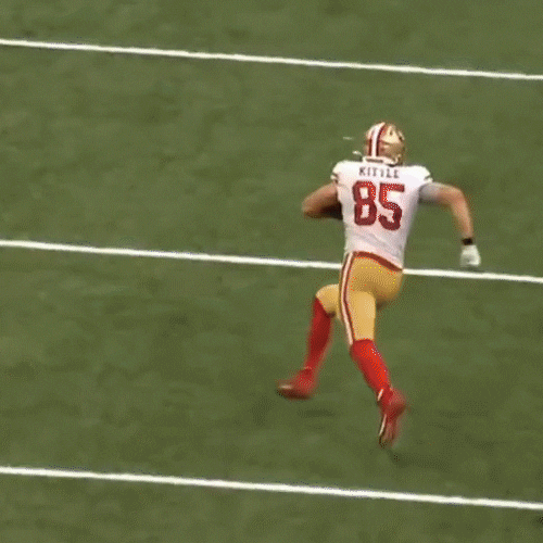 joshuabillups giphyupload 49ers kittle ninerempire GIF
