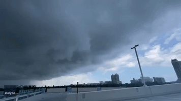 Ominous Storm Clouds Approach Miami Beach