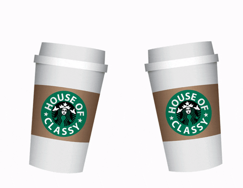 houseofclassy giphyupload coffee starbuckscoffee coffeecheers GIF