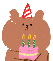 Happy Birthday Party Sticker by Bearly Getting By