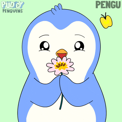 Happy Flower GIF by Pudgy Penguins
