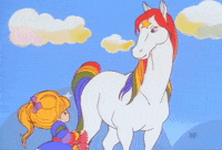 rainbow brite smile GIF