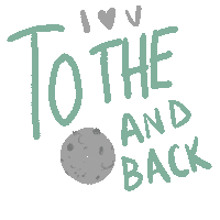 I Love You Moon Sticker