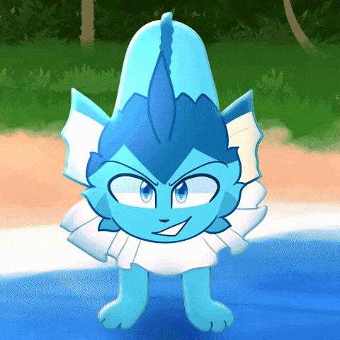 CountWolfy giphyupload water vaporeon stareevee GIF