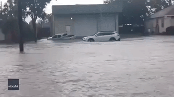 Drivers Face Flooding in Florida's Fort Walton Beach
