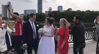 Egyptian World Cup Fans Dance and Sing Around Russian Newlyweds