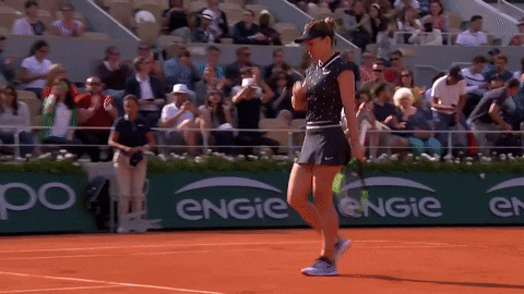 happy simona halep GIF by Roland-Garros