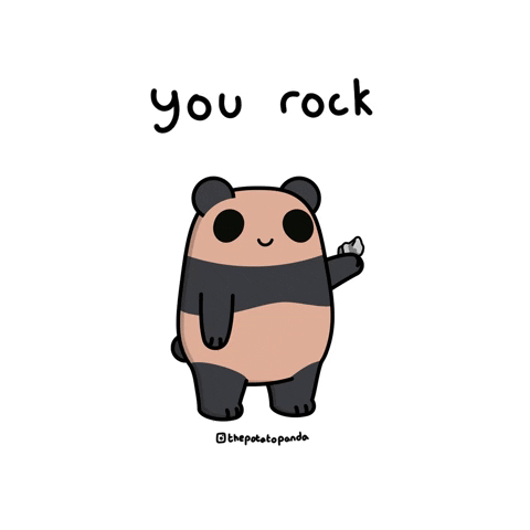 Thepotatopanda giphyupload love rock panda GIF