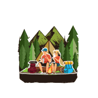 MakeMyTripIN fun green chill camping Sticker