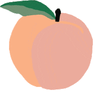 Peach Sticker by Markus Lupfer