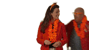 Happy Orange Sticker by Postcode Loterij