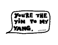 Yin Yang Text Bubble Sticker