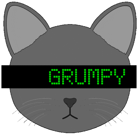 fluffybydesign cat mood grumpy currentmood Sticker