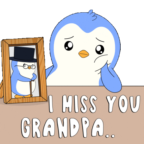 I Miss You Penguin Sticker by Pudgy Penguins