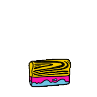 Oklahoma_Shirt_Company pink blue yellow ink Sticker