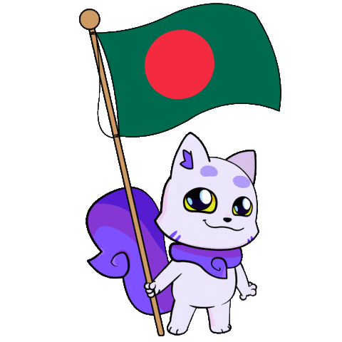 Flag Bangladesh Sticker by Lucky Kat Studios