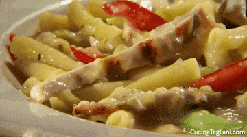 cucinatagliani pasta italian food ziti bell peppers GIF