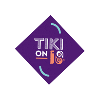 TikiOn18DC dc food nom digital tiki on 18th tiki on 18 Sticker
