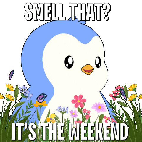 Happy Day Off Sticker by Pudgy Penguins