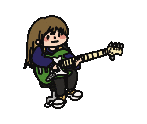 bassibassi giphyupload guitar playing bass Sticker