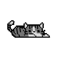 Black Cat Pixel Art Sticker by katscratch rekords