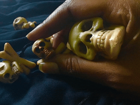 TheCultureOfHandmade giphygifmaker halloween skull skeleton GIF