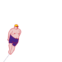 Man Flying Sticker