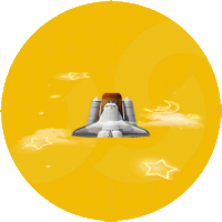 Man Rocket Sticker by Special Space