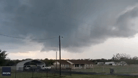 Sirens Wail as Dark Clouds Loom Over Northeast Texas Town