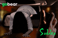 gobear halloween car ghost scream GIF