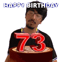Happy 73Rd Birthday Sticker