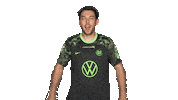 Vfl Wolfsburg Cheering Sticker by Bundesliga
