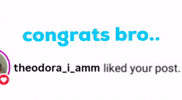 Congrats Bro Liked Your Post GIF
