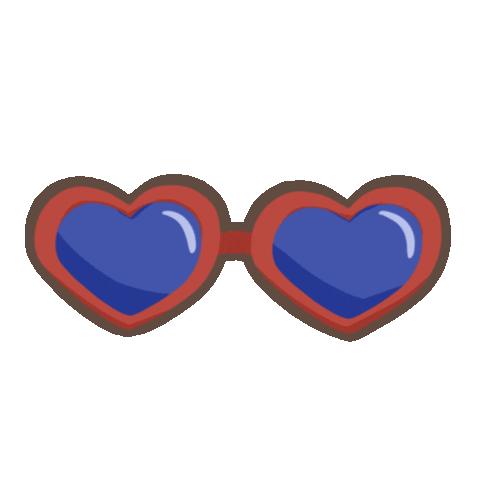 Heart Glasses Sticker