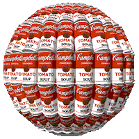 Tomato Soup 3D Sticker by badblueprints