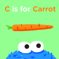 cookie monster carrot GIF by GOOD