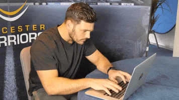 mac keyboard GIF by Worcester Warriors